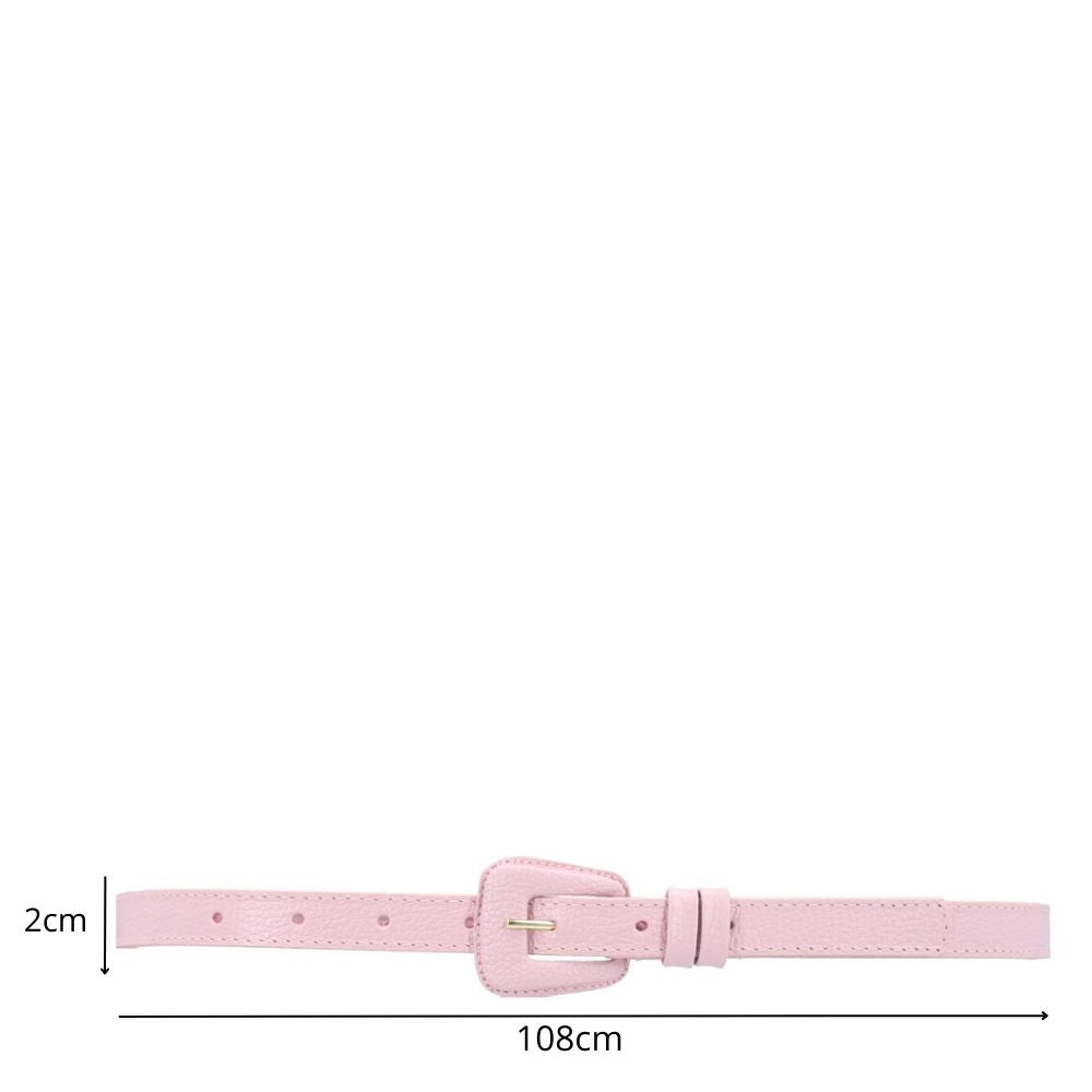 Cinto de Couro Magnólia Bauarte  Rosa claro