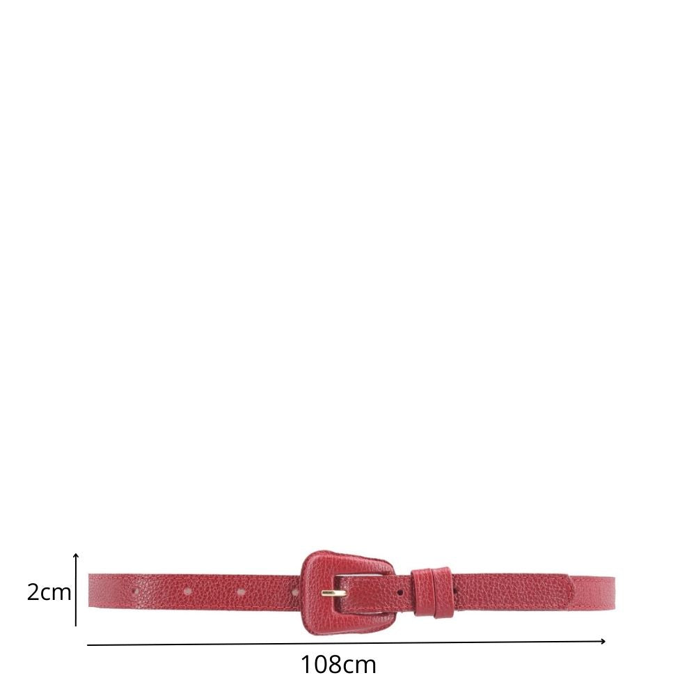 Cinto de Couro Magnólia Bauarte  Vermelho