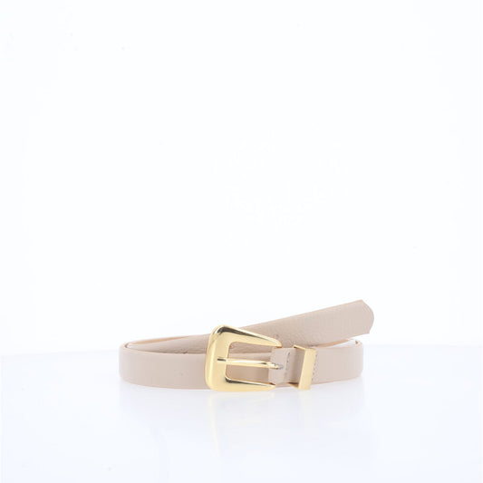 Cinto Feminino em Couro Marfim