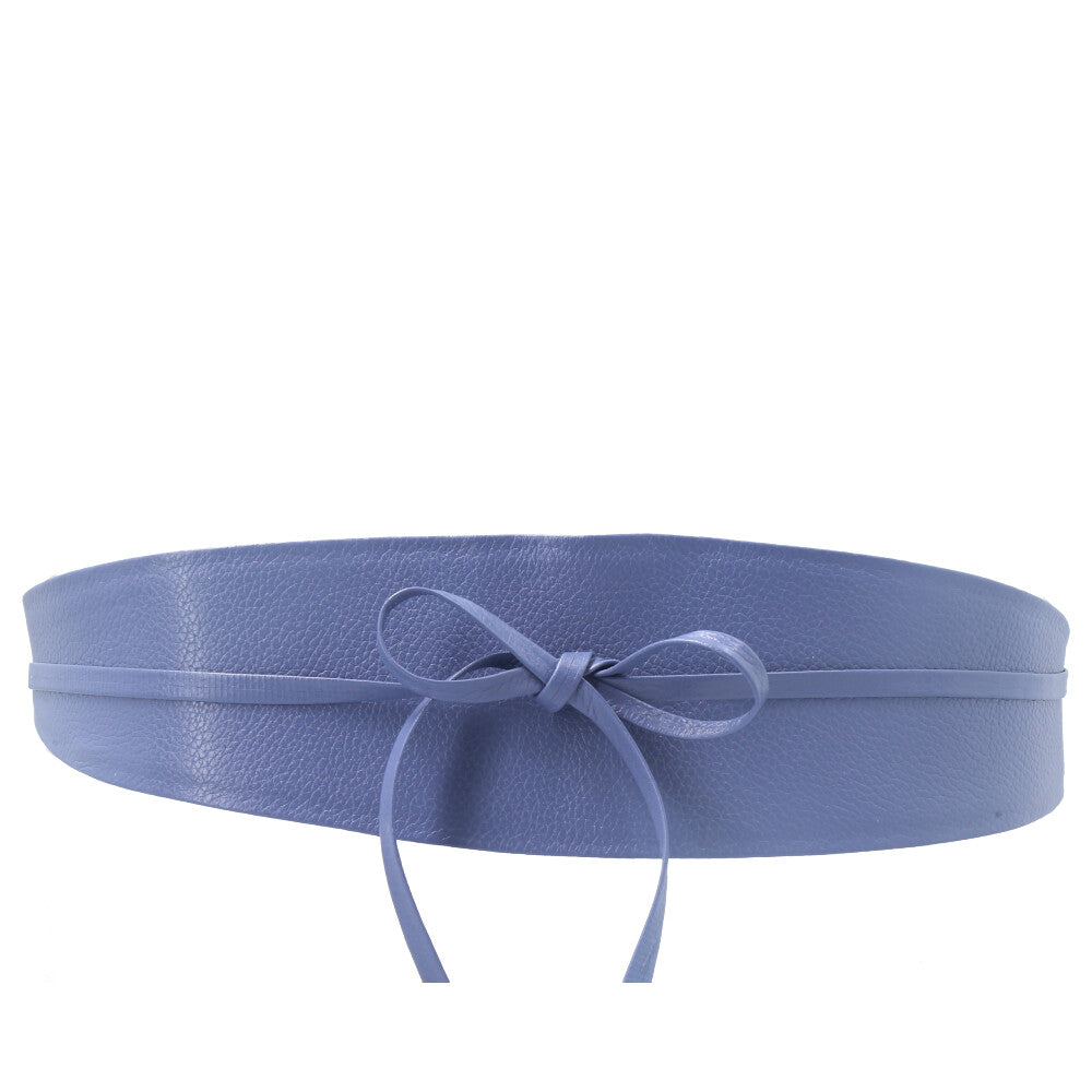 Cinto Faixa Feminino Couro Legítimo Azul