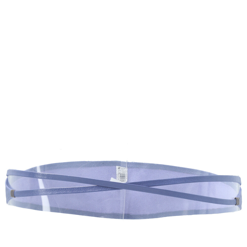 Cinto Faixa Feminino Couro Legítimo Azul