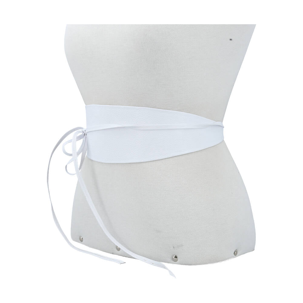 Cinto Faixa Feminino Couro Legítimo Branco