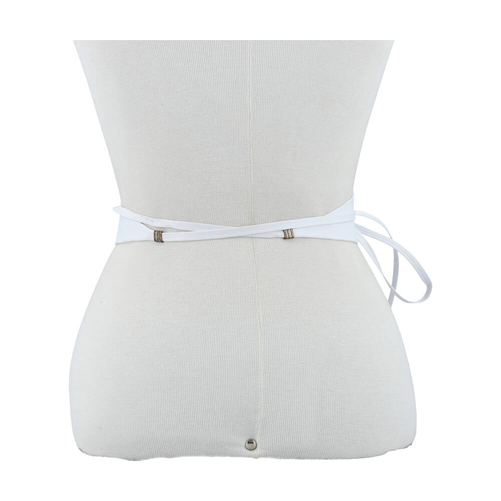 Cinto Faixa Feminino Couro Legítimo Branco