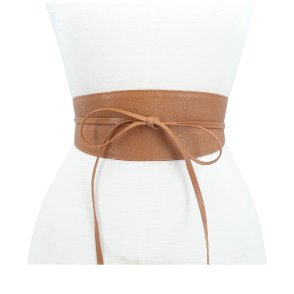 Cinto Faixa Feminino Couro Legítimo Caramelo