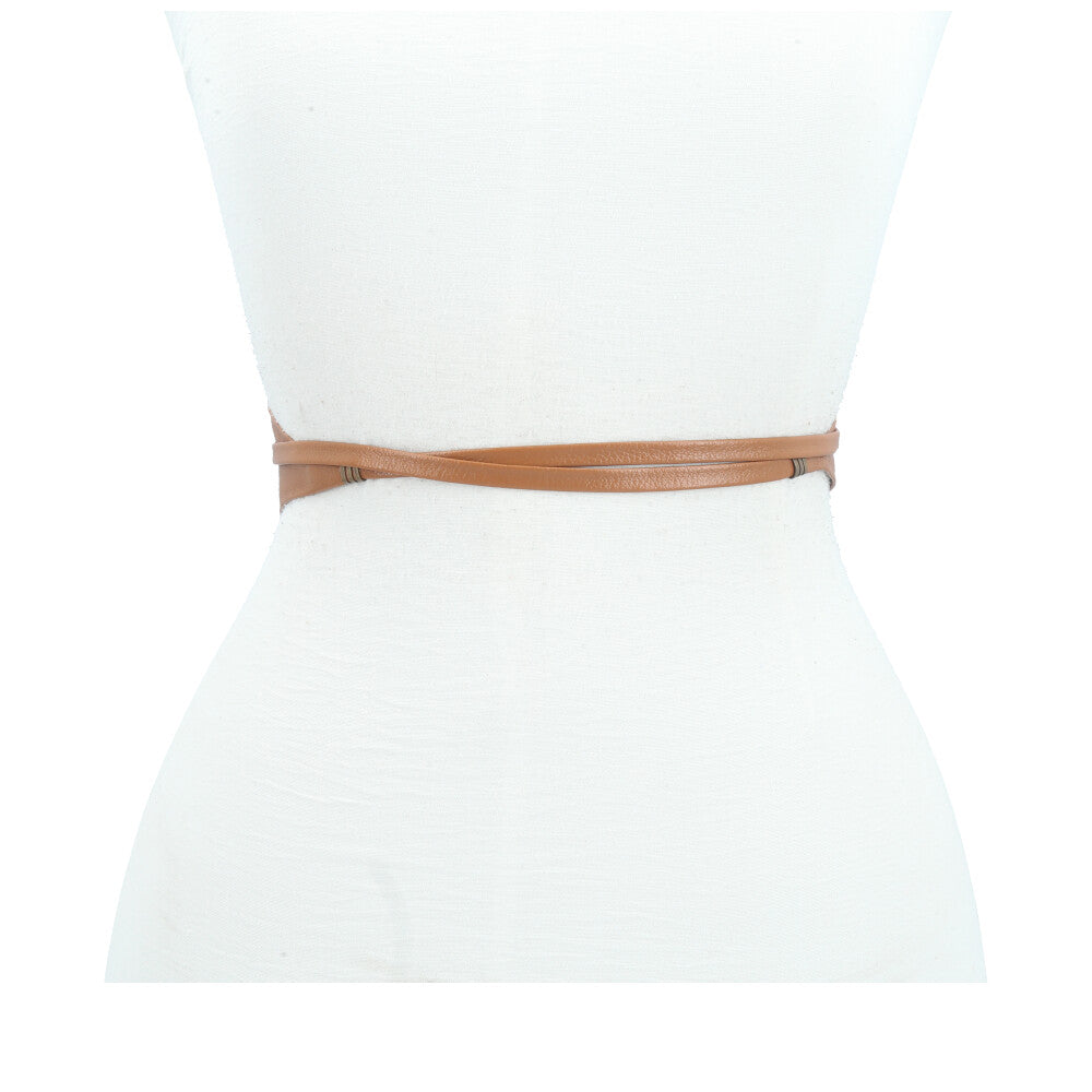 Cinto Faixa Feminino Couro Legítimo Caramelo