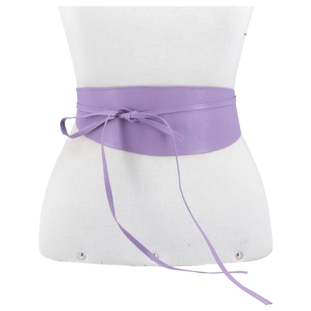 Cinto Faixa Feminino Couro Legítimo Lilas