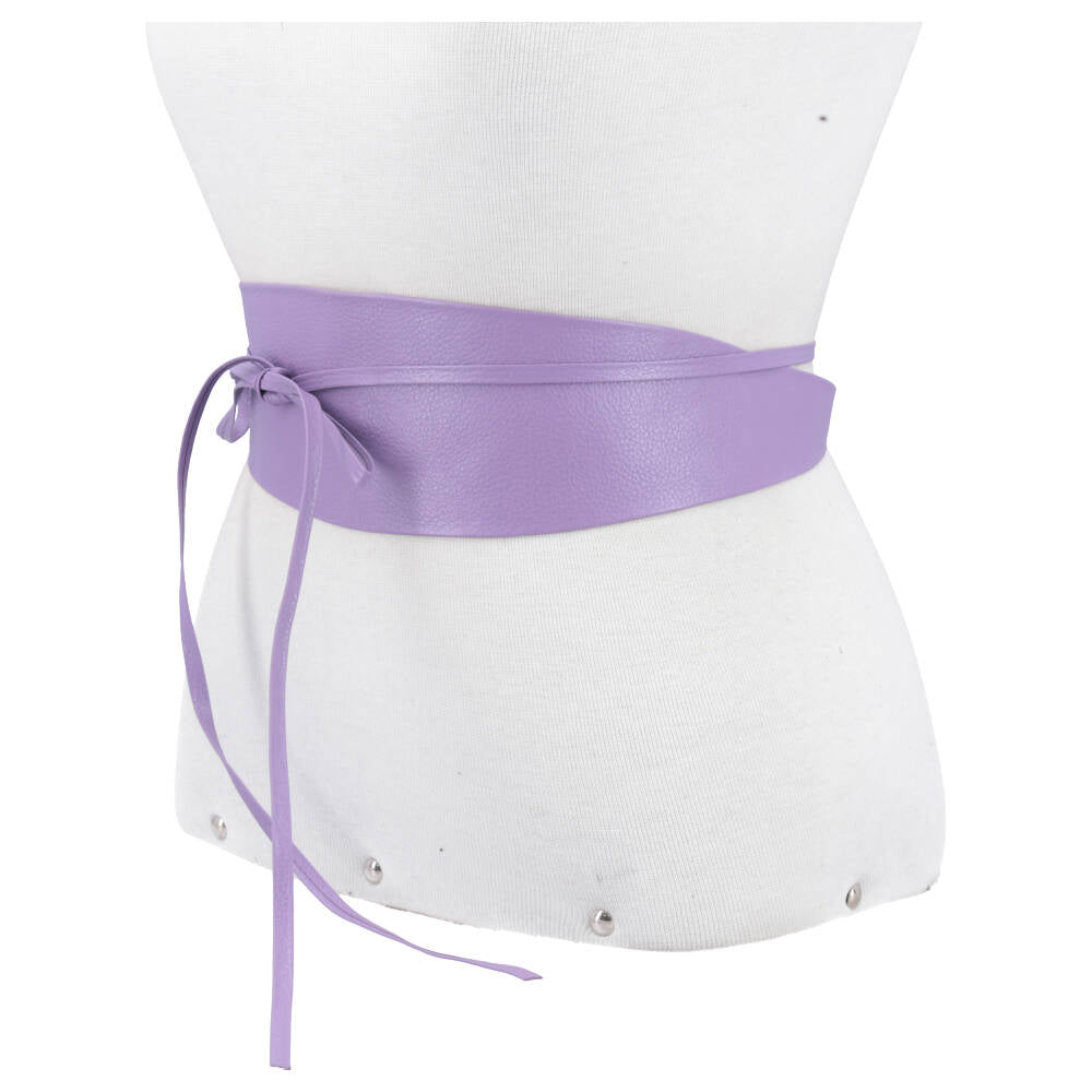 Cinto Faixa Feminino Couro Legítimo Lilas