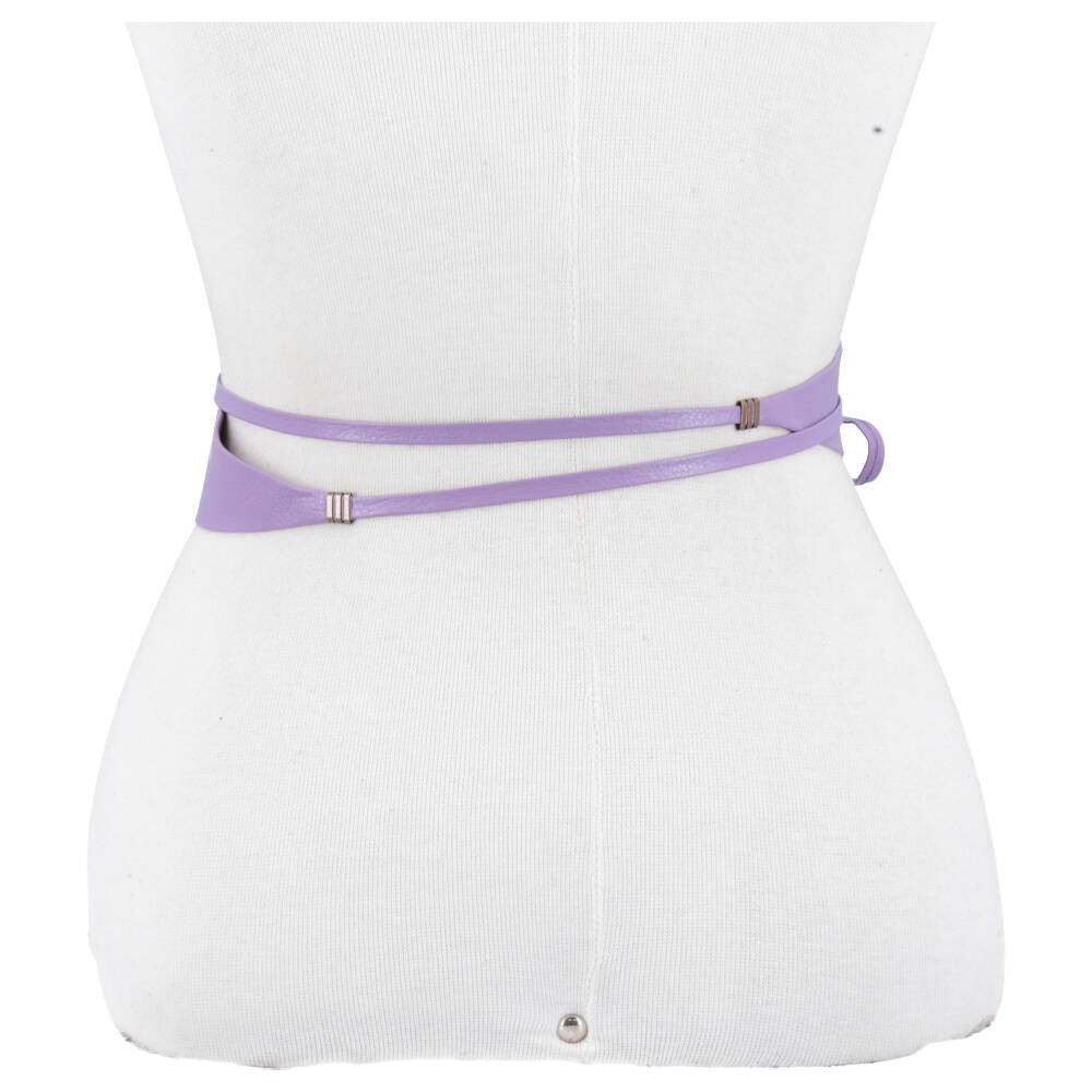 Cinto Faixa Feminino Couro Legítimo Lilas