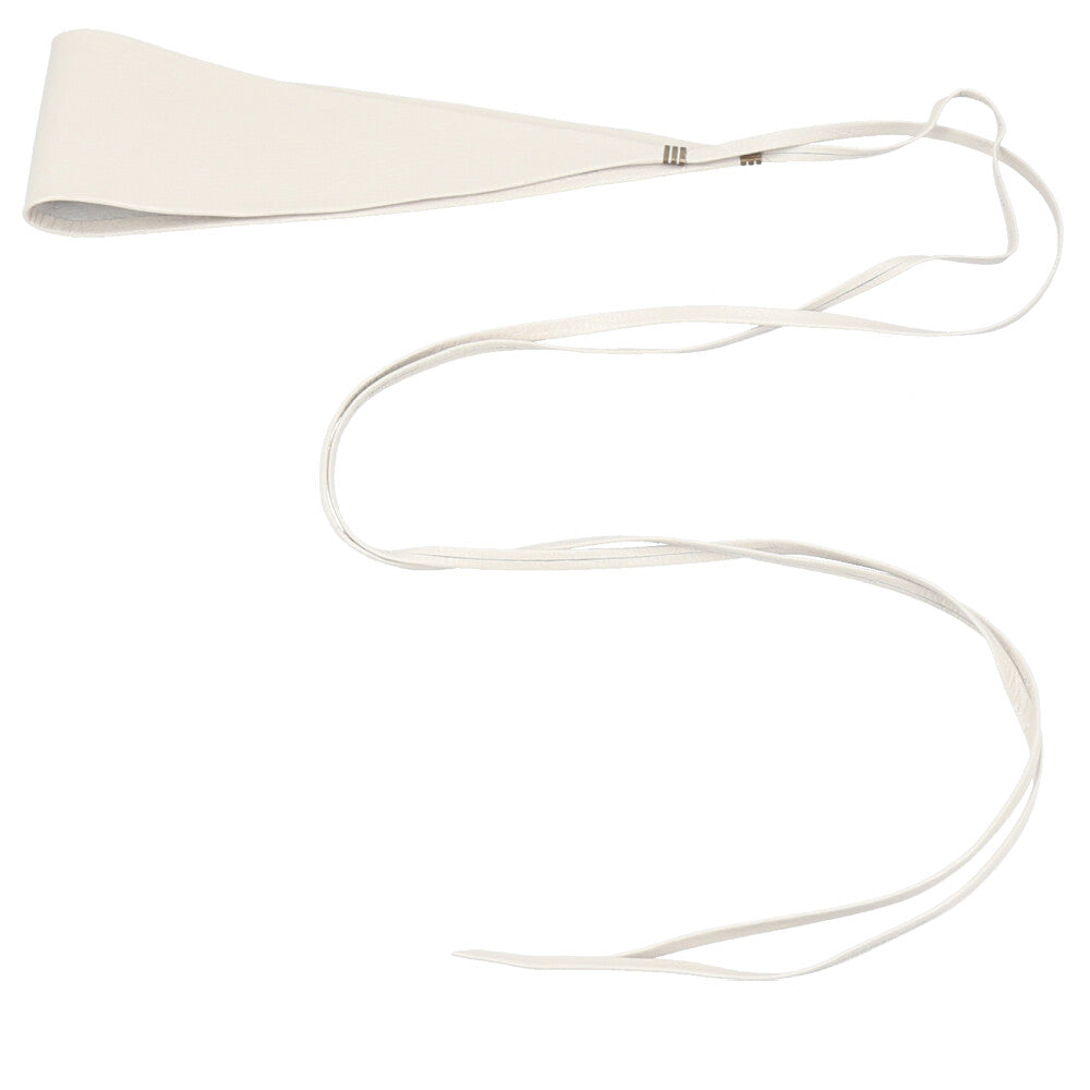 Cinto Faixa Feminino Couro Legítimo Marfim