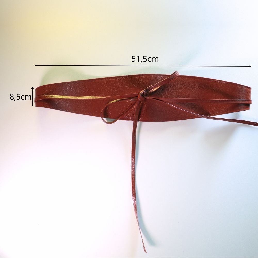 Cinto Faixa Feminino Couro Legítimo Marrom claro