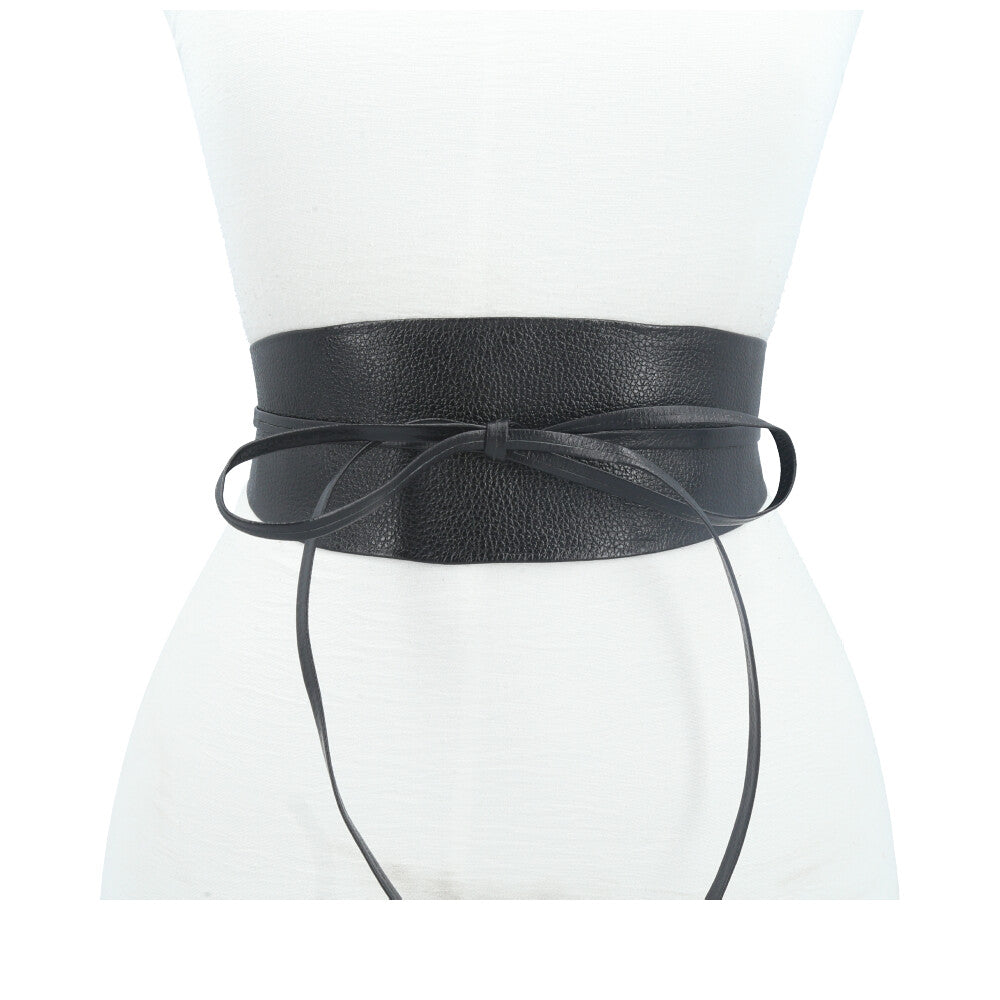 Cinto Faixa Feminino Couro Legítimo Preto