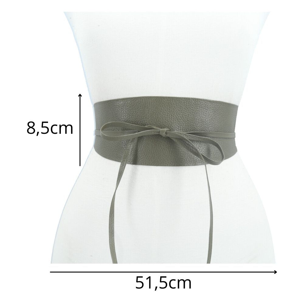 Cinto Faixa Feminino Couro Legítimo Verde