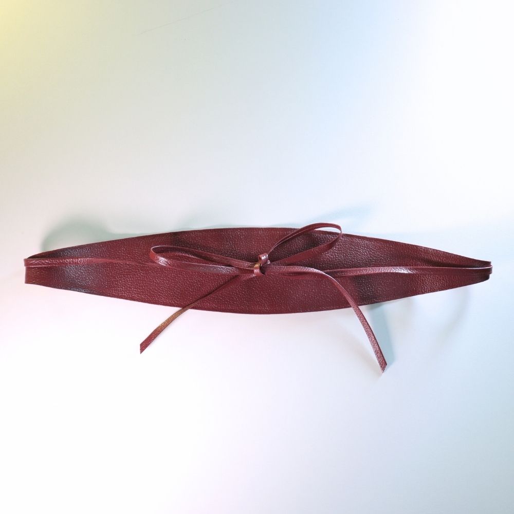 Cinto Faixa Feminino Couro Legítimo Vinho