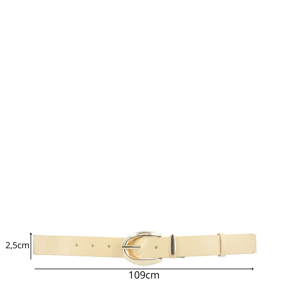 Cinto Feminino de Couro Floater Amarelo