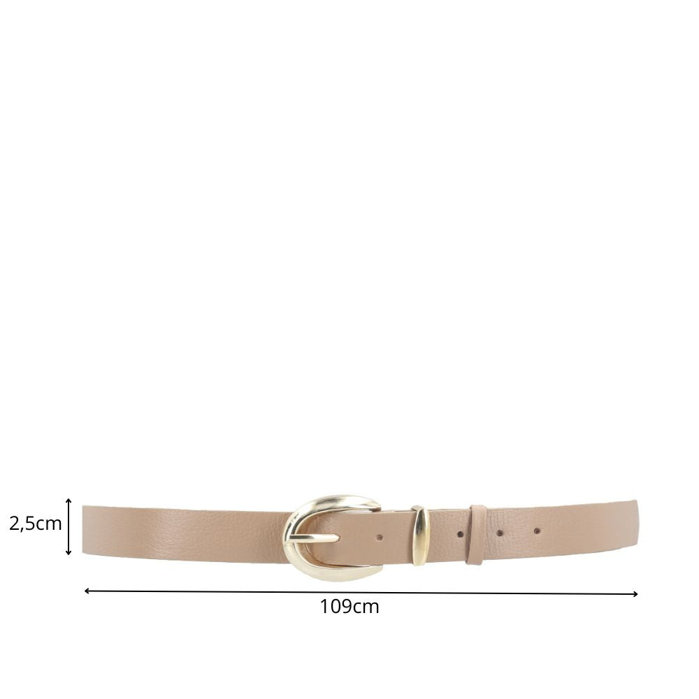 Cinto Feminino de Couro Floater Bege escuro