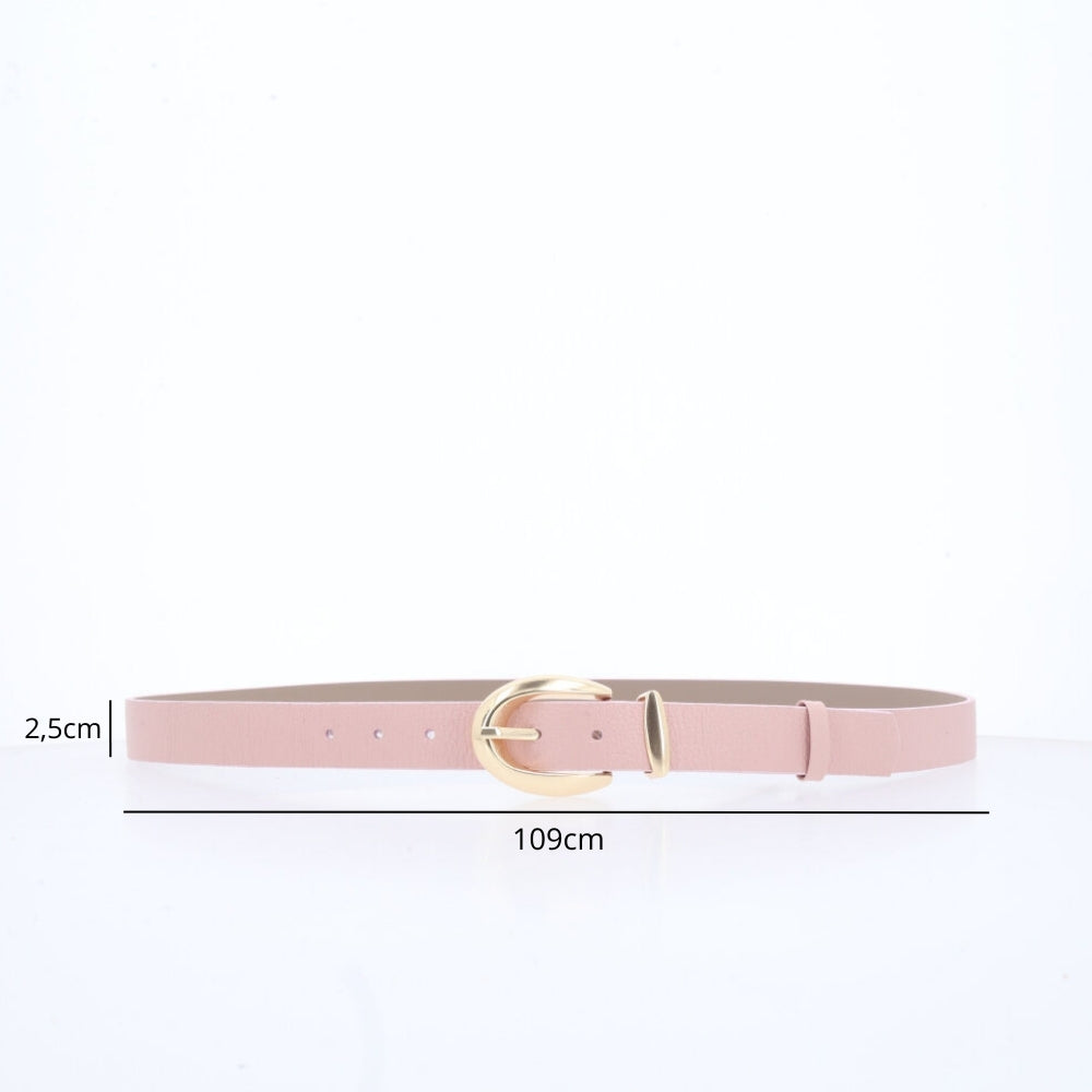 Cinto Feminino de Couro Floater Rosa claro