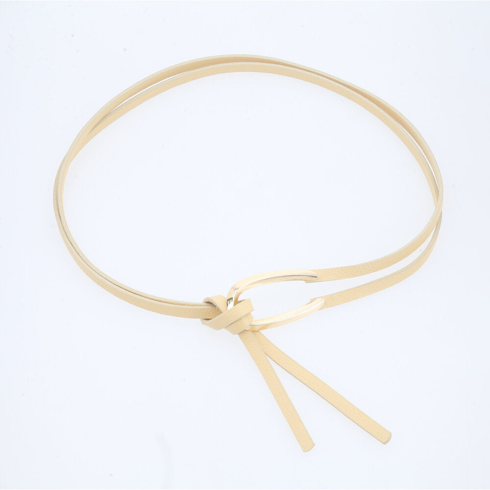 Cinto de Couro Amarelo