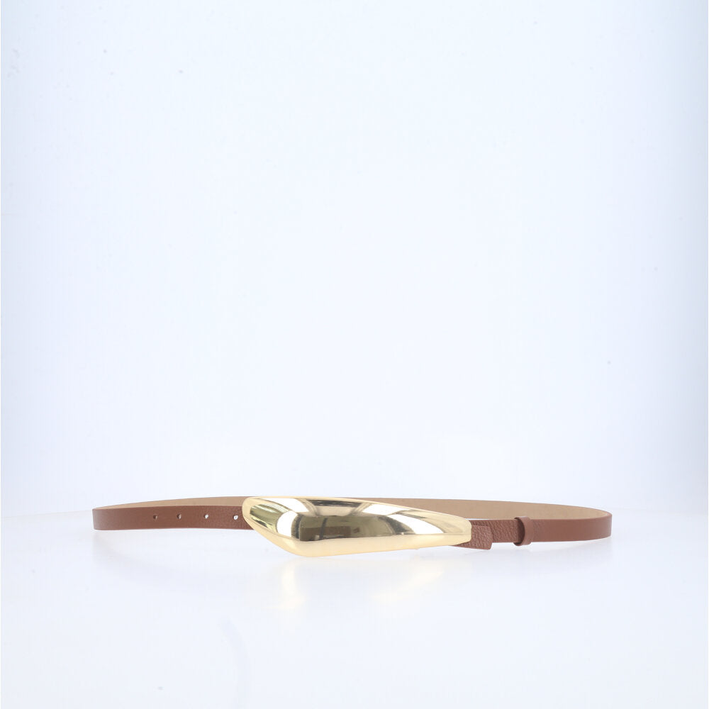 Cinto Feminino em Couro Caramelo