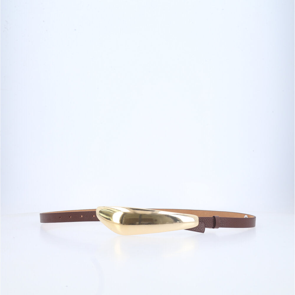 Cinto Feminino em Couro Marrom