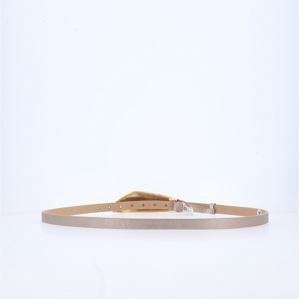 Cinto Feminino em Couro Prata velha