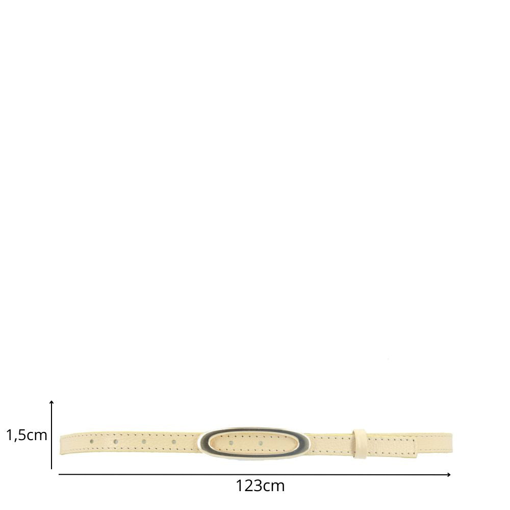 Cinto de Couro Plus Size Nádia Bauarte Amarelo