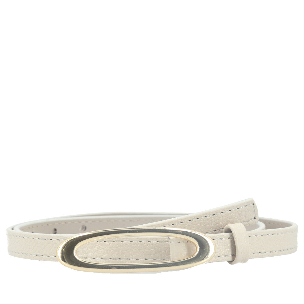 Cinto de Couro Plus Size Nádia Bauarte Marfim