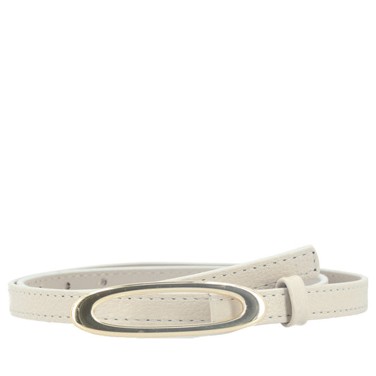 Cinto de Couro Plus Size Nádia Bauarte Marfim