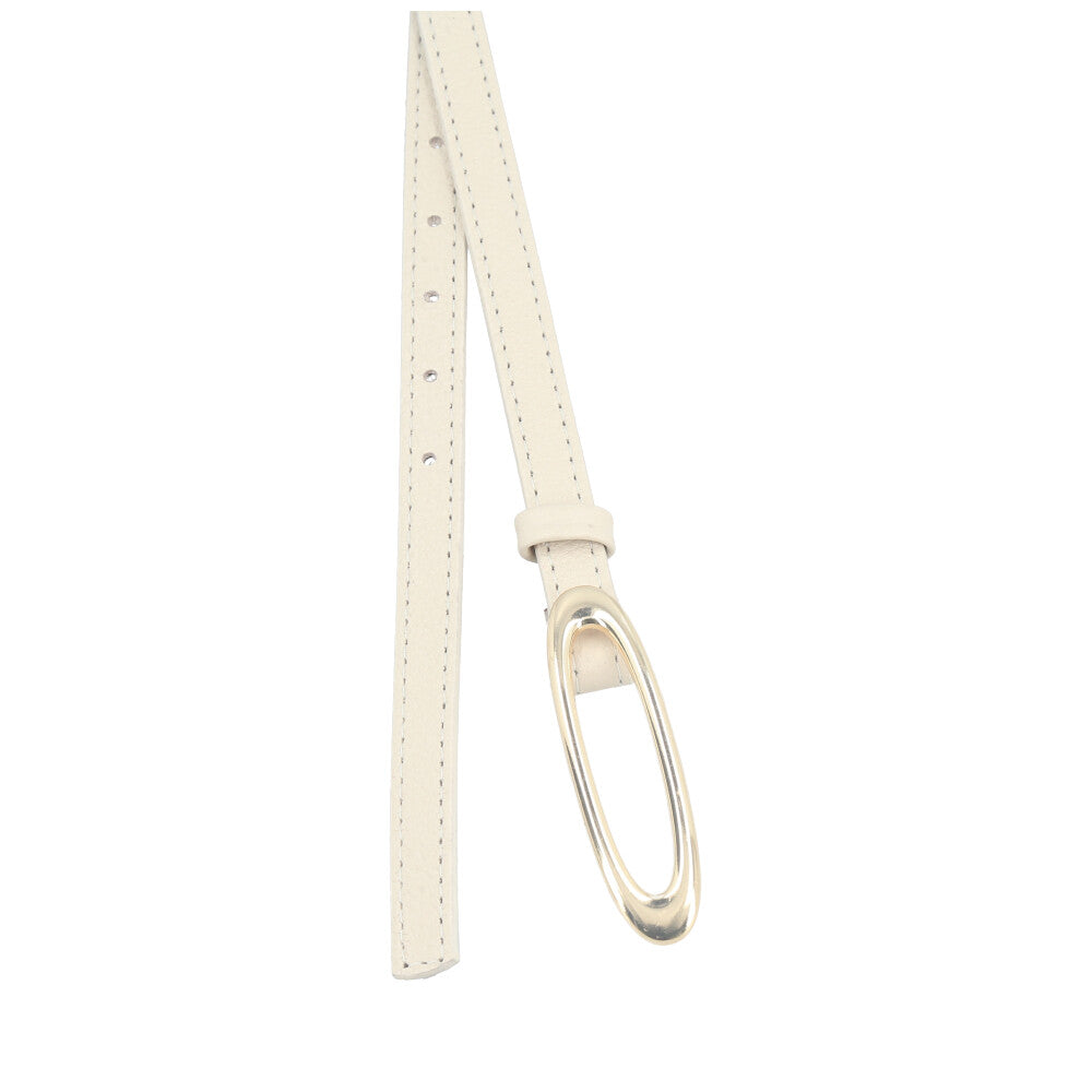 Cinto de Couro Plus Size Nádia Bauarte Marfim