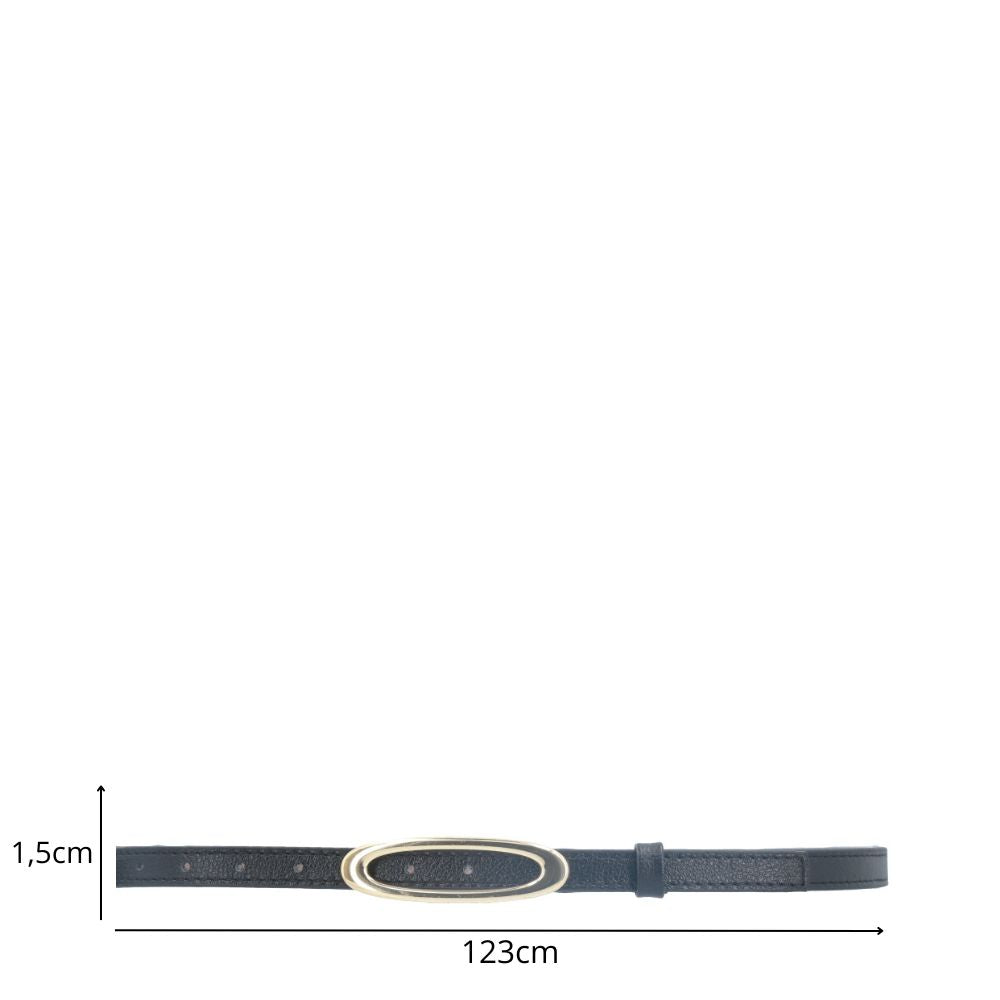 Cinto de Couro Plus Size Nádia Bauarte Preto