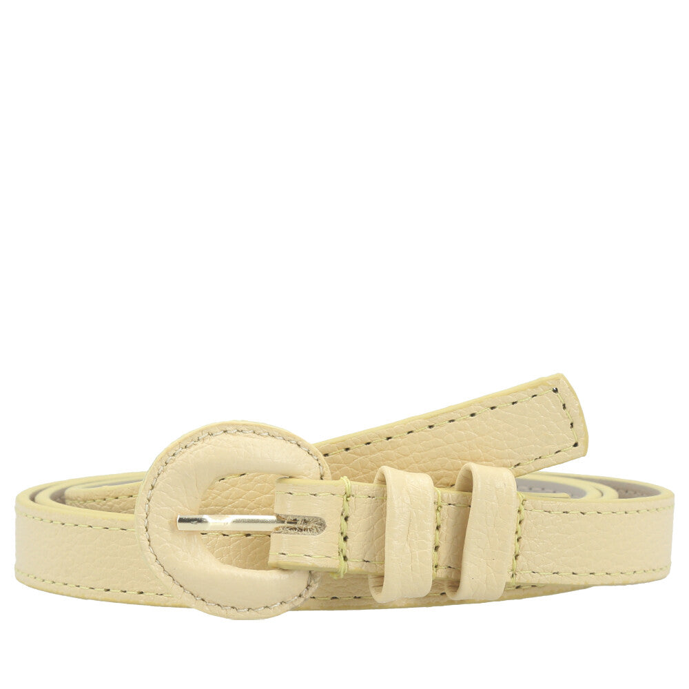 Cinto de Couro Plus Size Milena Bauarte Amarelo