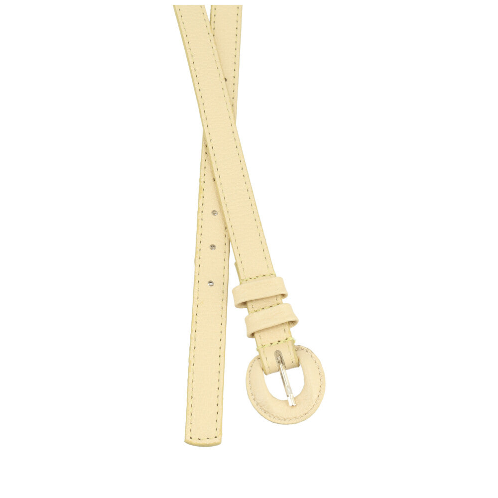 Cinto de Couro Plus Size Milena Bauarte Amarelo