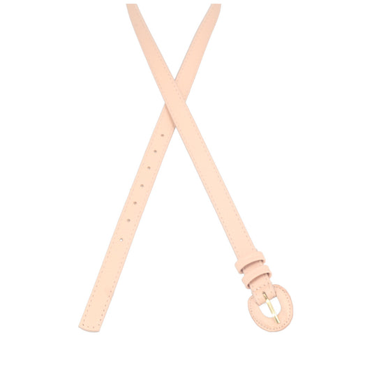 Cinto de Couro Plus Size Milena Bauarte Bege claro