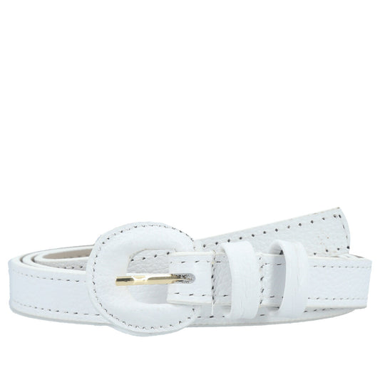 Cinto de Couro Plus Size Milena Bauarte Branco