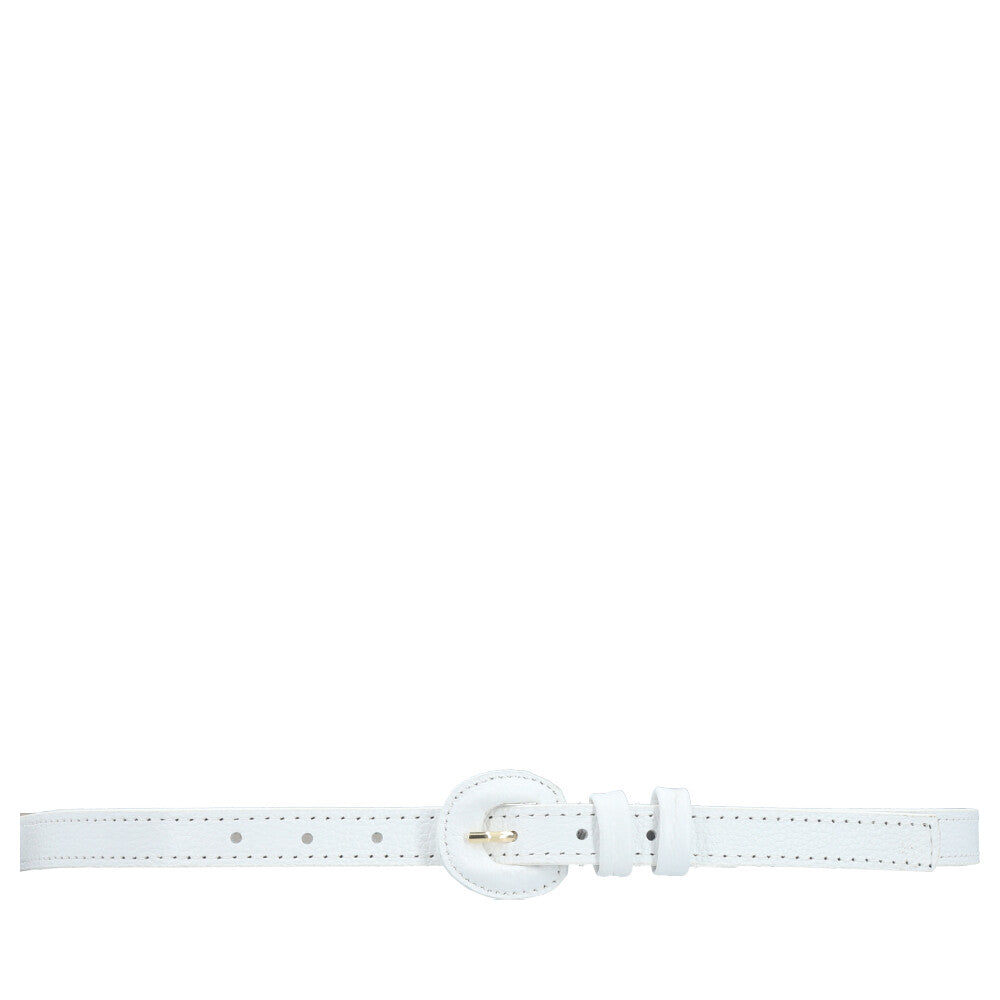 Cinto de Couro Plus Size Milena Bauarte Branco