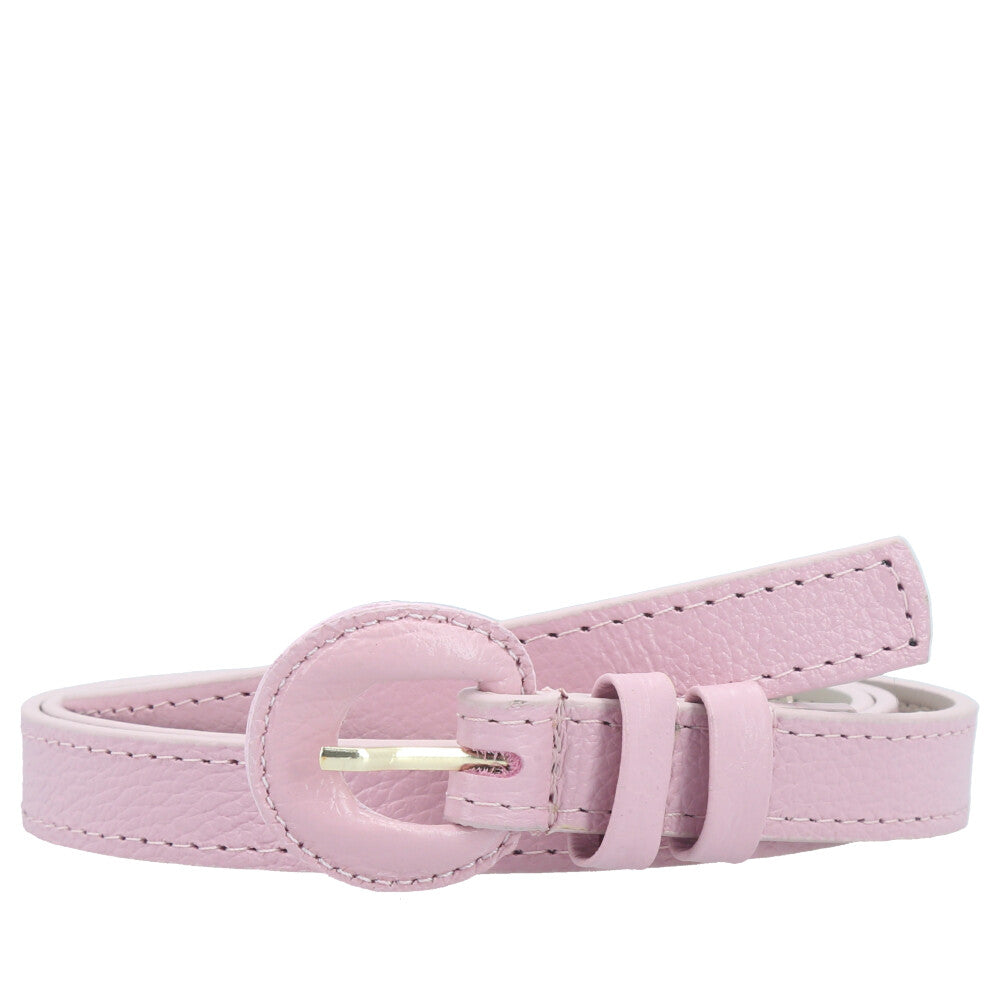 Cinto de Couro Plus Size Milena Bauarte Rosa