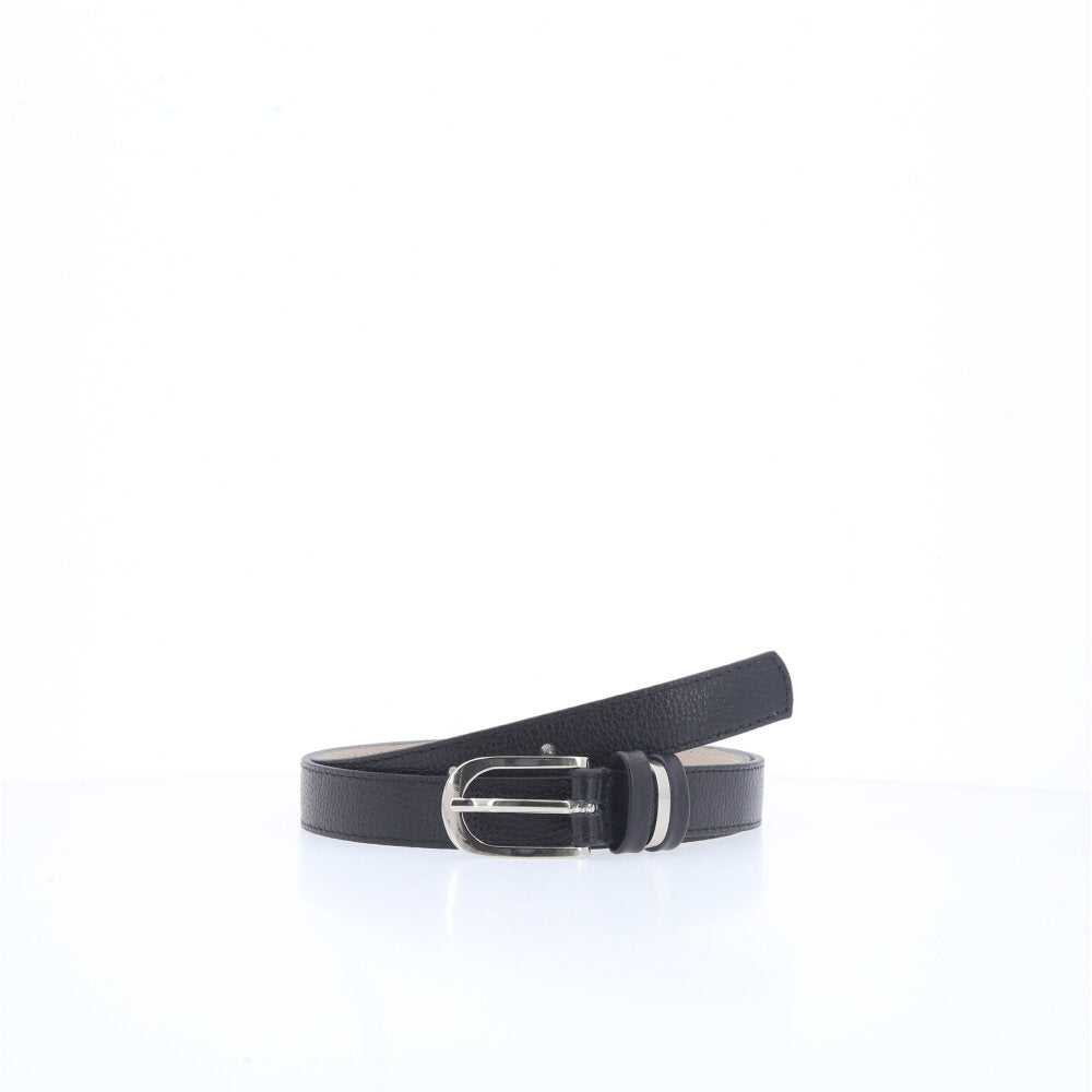 Cinto de Couro com Fivela Niquel Preto