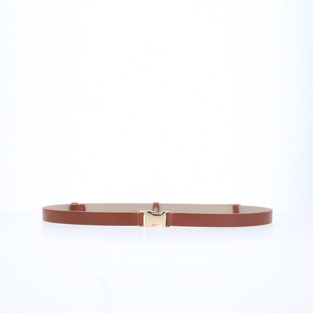 Cinto de Couro com Fivela Engate Caramelo