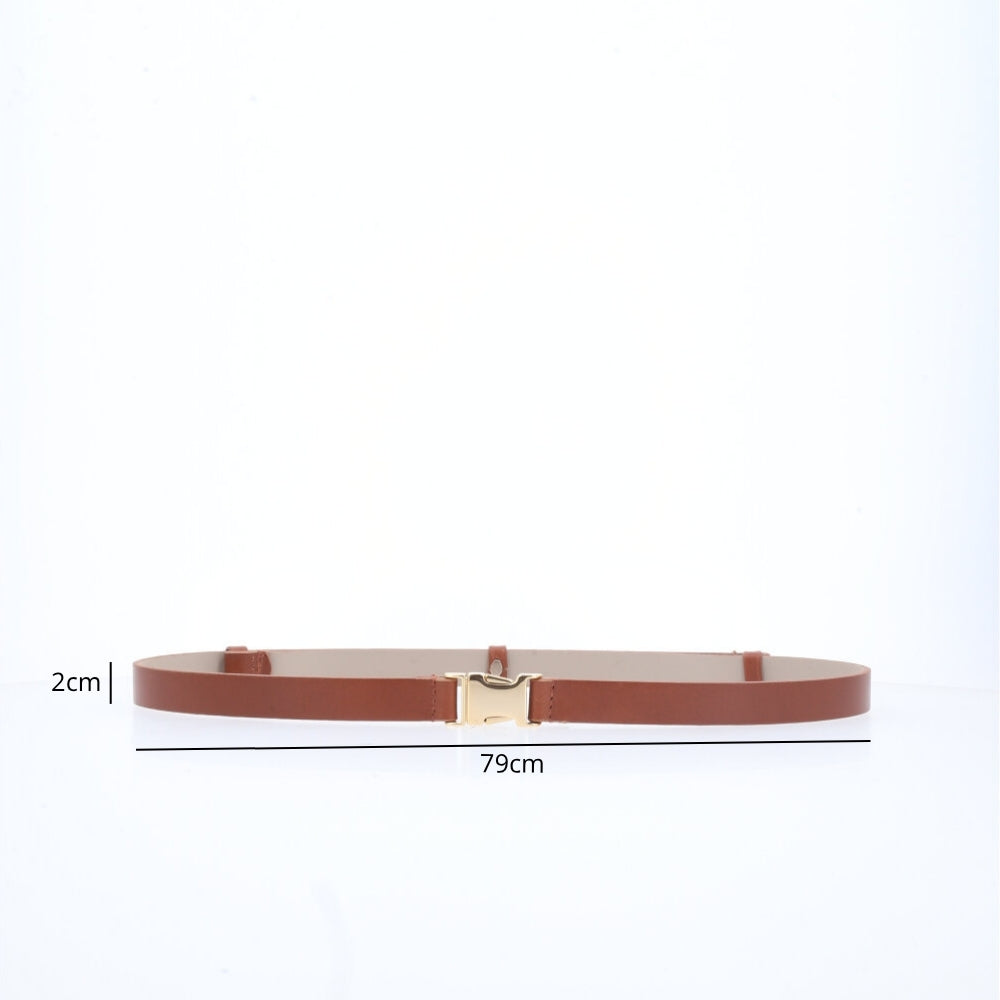 Cinto de Couro com Fivela Engate Caramelo