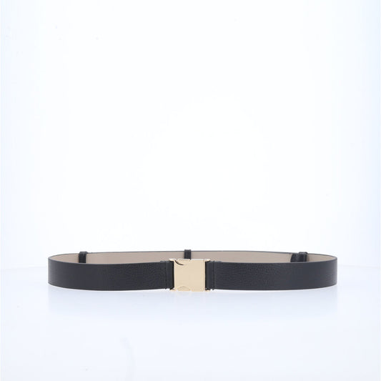 Cinto Casual Feminino de Couro Preto