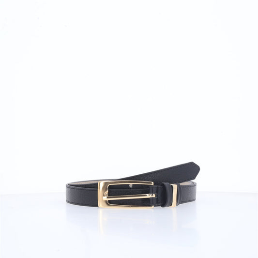 Cinto Feminino Slim de Couro Preto