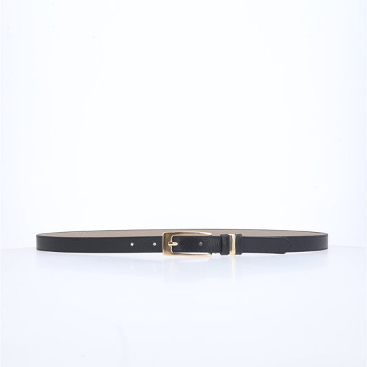 Cinto Feminino Slim de Couro Preto