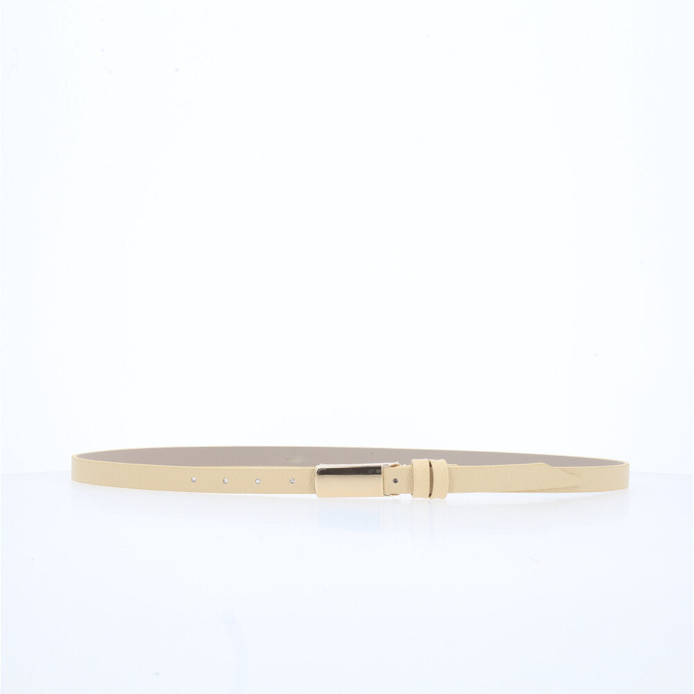Cinto Feminino em Couro Amarelo