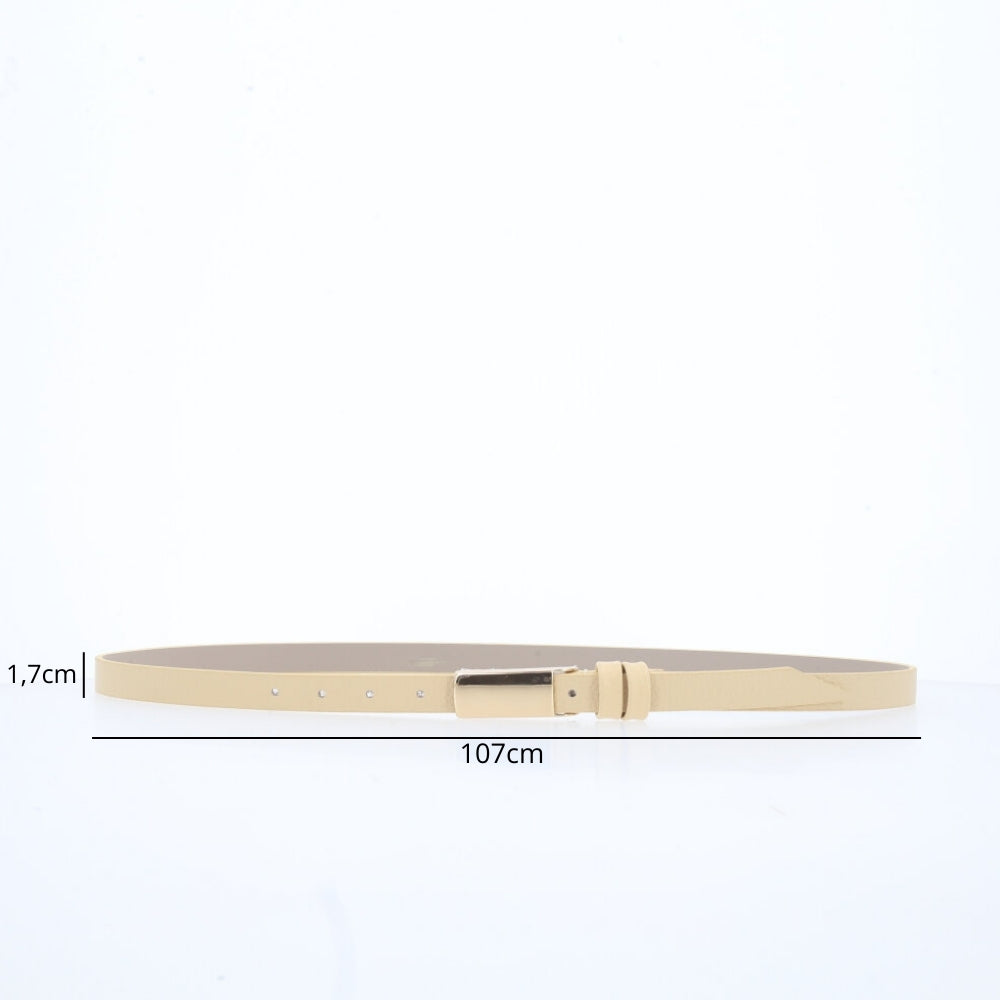 Cinto Feminino em Couro Amarelo
