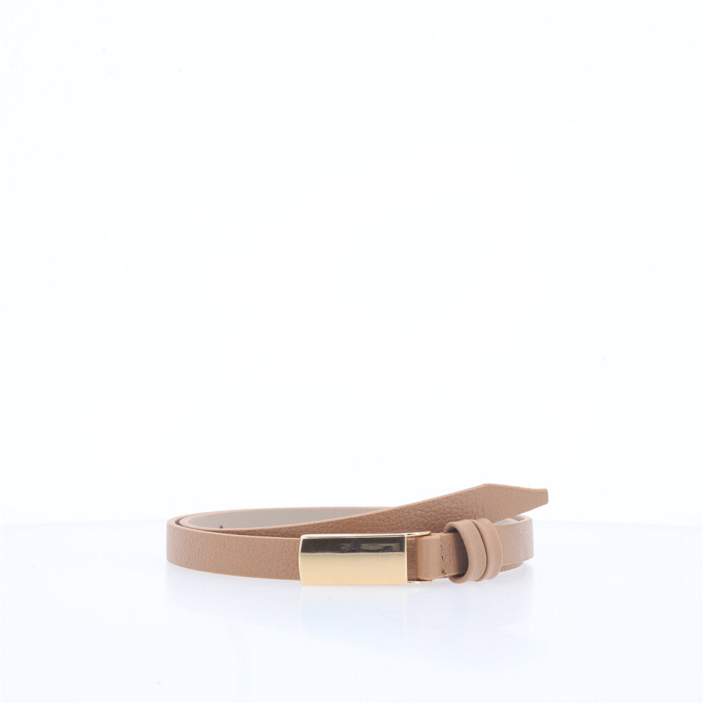 Cinto Feminino em Couro Bege