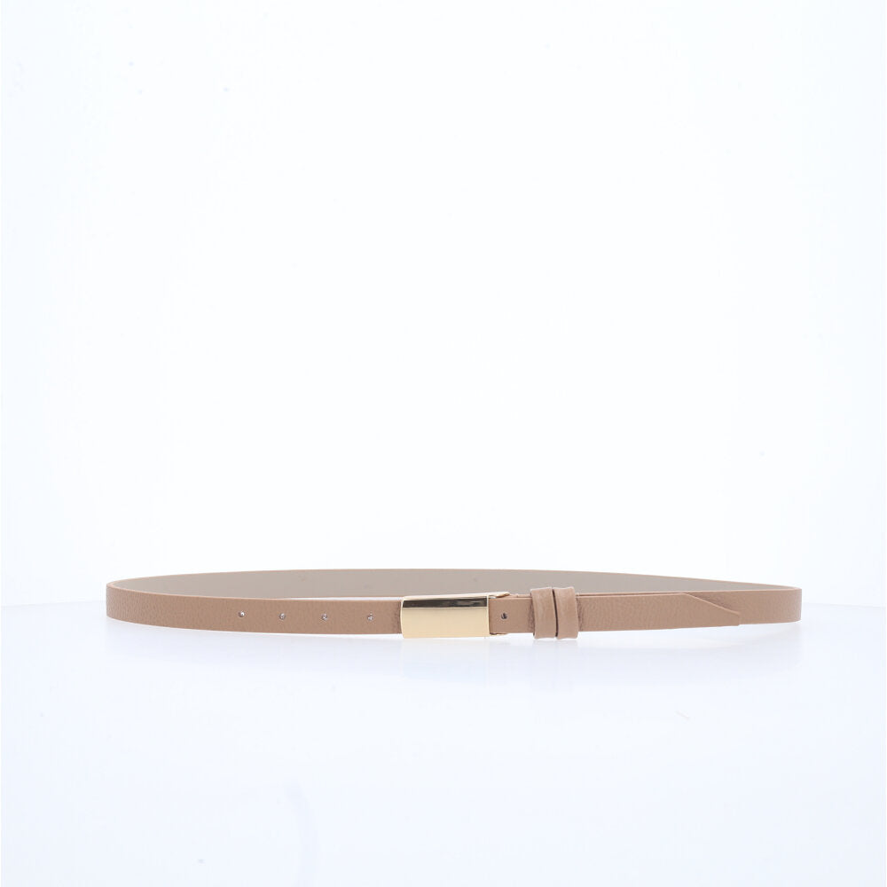 Cinto Feminino em Couro Bege
