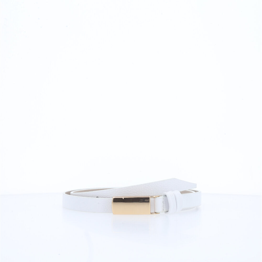 Cinto Feminino em Couro Branco