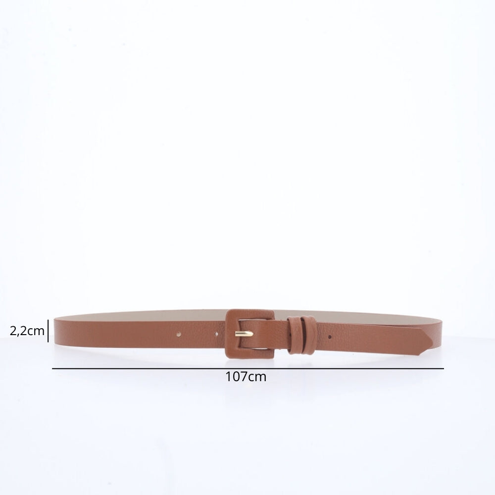Cinto Feminino de Couro Caramelo