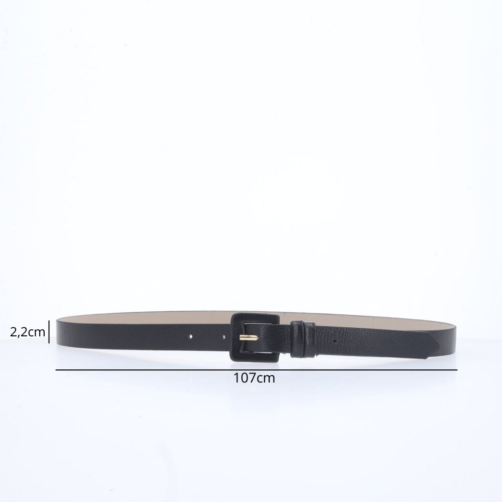 Cinto Feminino de Couro Preto