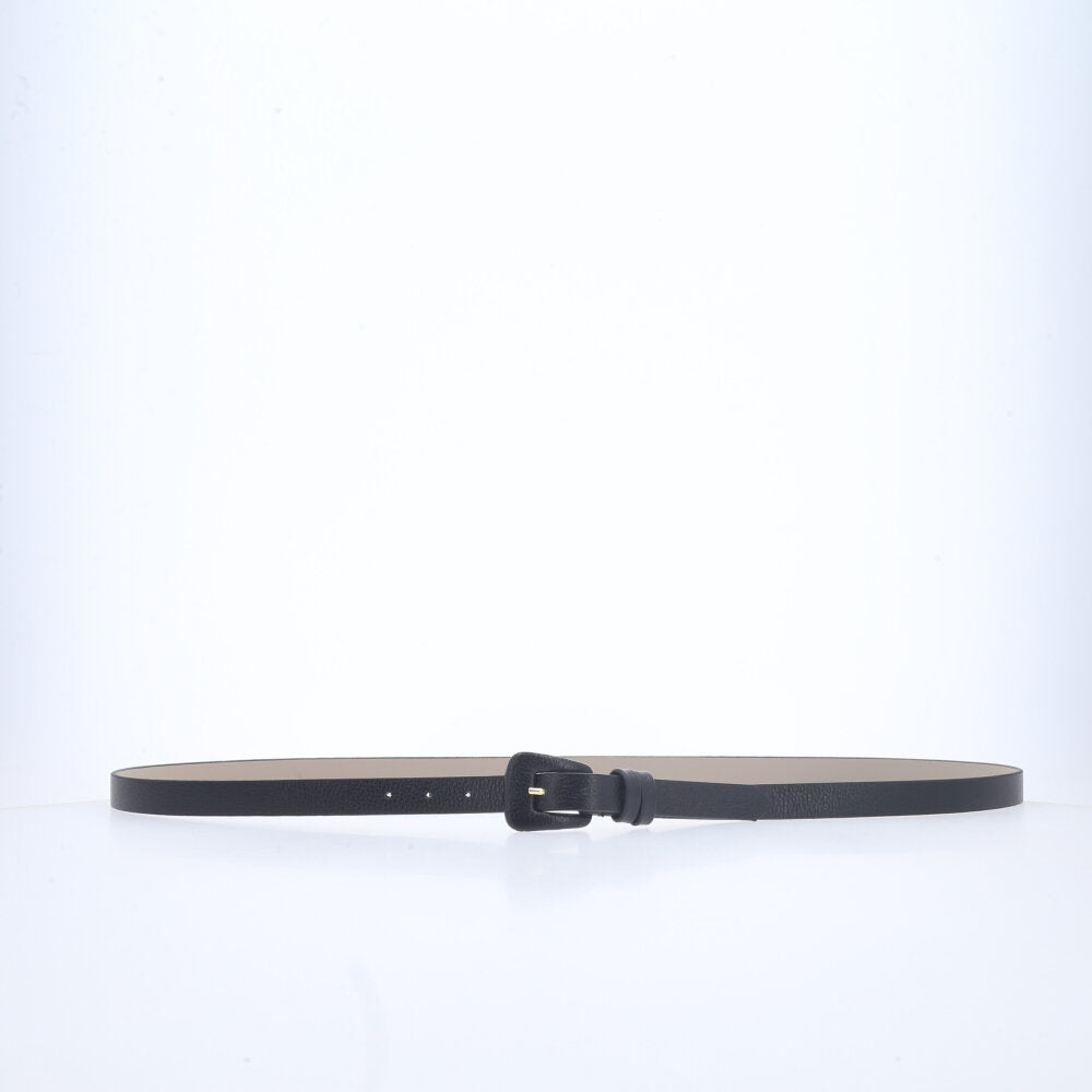 Cinto de Couro Plus Size com Fivela Encapada Preto