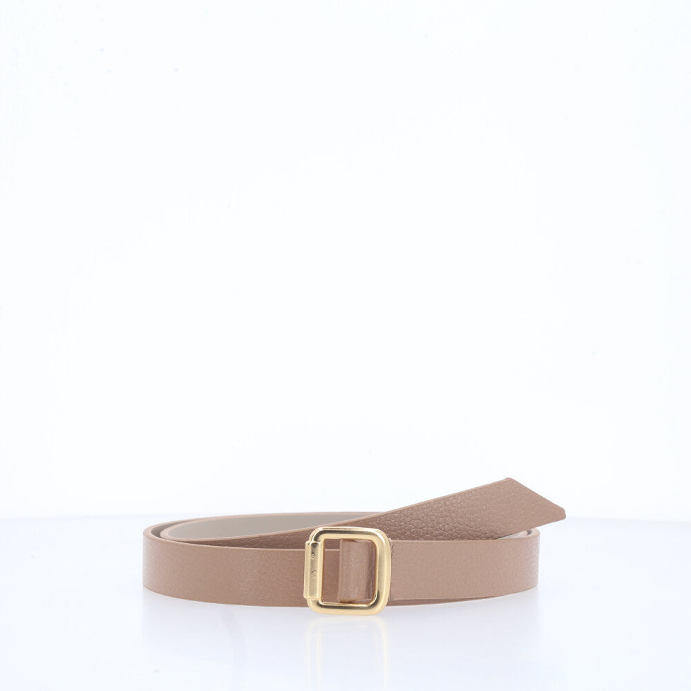 Cinto Feminino de Couro Elegante Bege